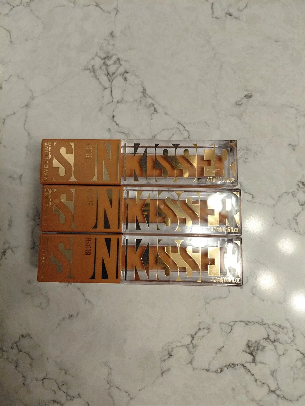 Lot of 3 Maybelline Sunkisser Blush 10 Sun Tempt Sunkissed